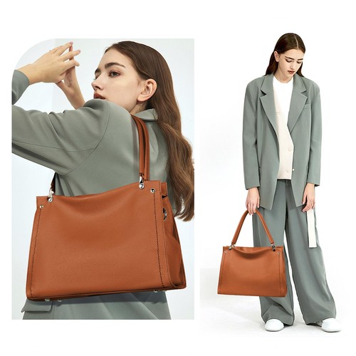 Women's Genuine Leather Purses with Detachable Satchel Strap, Ladies Tote Bag... - Picture 2 of 9
