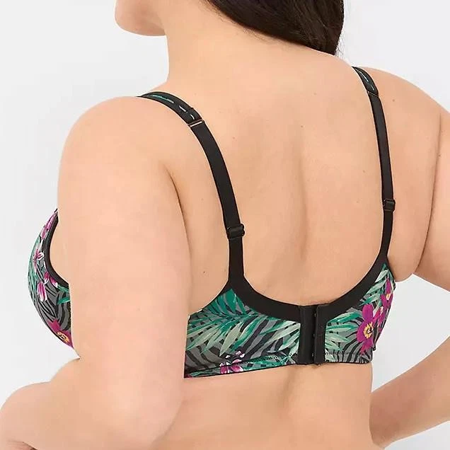 Sujetador Balconette Lane Bryant Cacique Suave Ligeramente Forrado 50C *Zebra Paradise* Nuevo con Etiquetas Foto 3 de 3