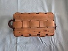 Peterboro Basket Vintage With Braided Leather Hsndles  9x5.5x5 Made In USA  — photo 3