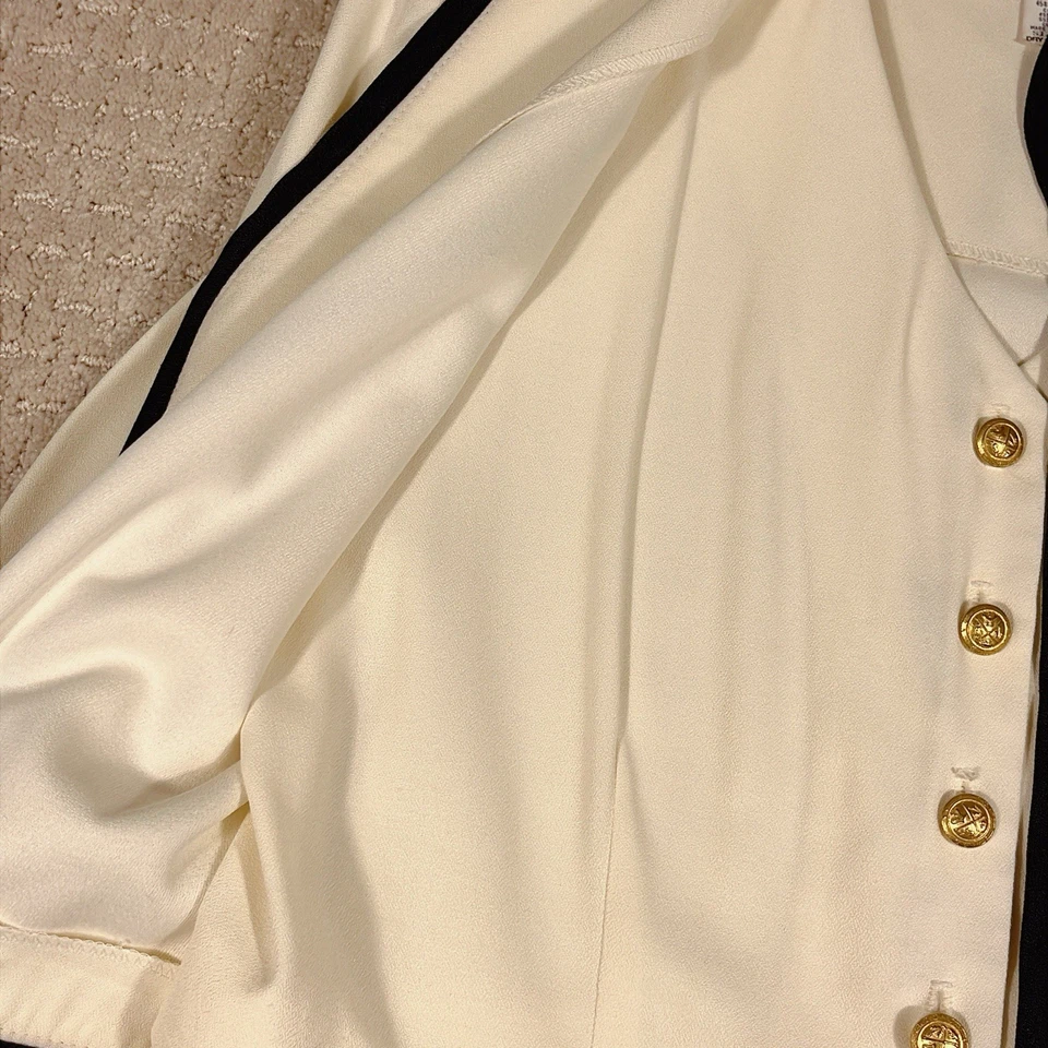 Винтажная женская куртка John Roberts размер 14 укороченная Y2K 80-е 90-е морские США - Изображение 4 из 4