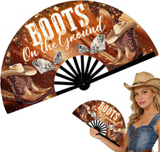 13'' Large Hand Fan Where Them Fans at Clack Fan Clacking Fans for Line Dancing