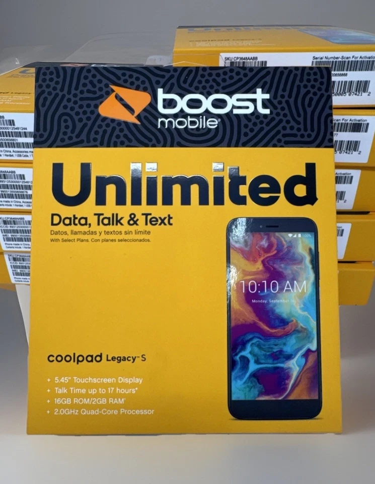 LOTE DE 10 teléfonos inteligentes Coolpad Legacy S CO3648AABB Android 16 GB Boost Mobile Foto 4 de 4