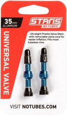 Stan's NoTubes 35mm Tubeless Valves: Pair Blue