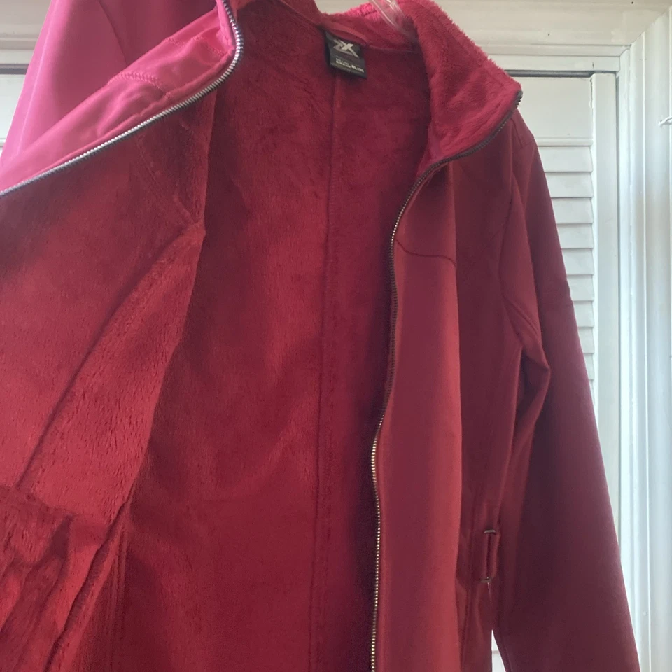 Zeroxposur Red Cranberry Softshell Fleece Women's Hooded Jacket NWT XXL - Image 4 of 4