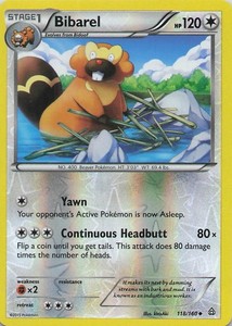 Bibarel 118/160 Reverse Holo XY Primal Clash