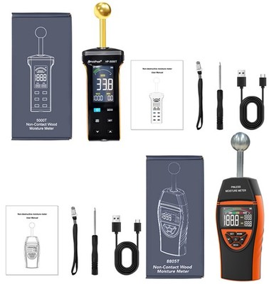 Moisture Meter Non-Destructive for Wood Concrete Wall Building   20-40mm Depth