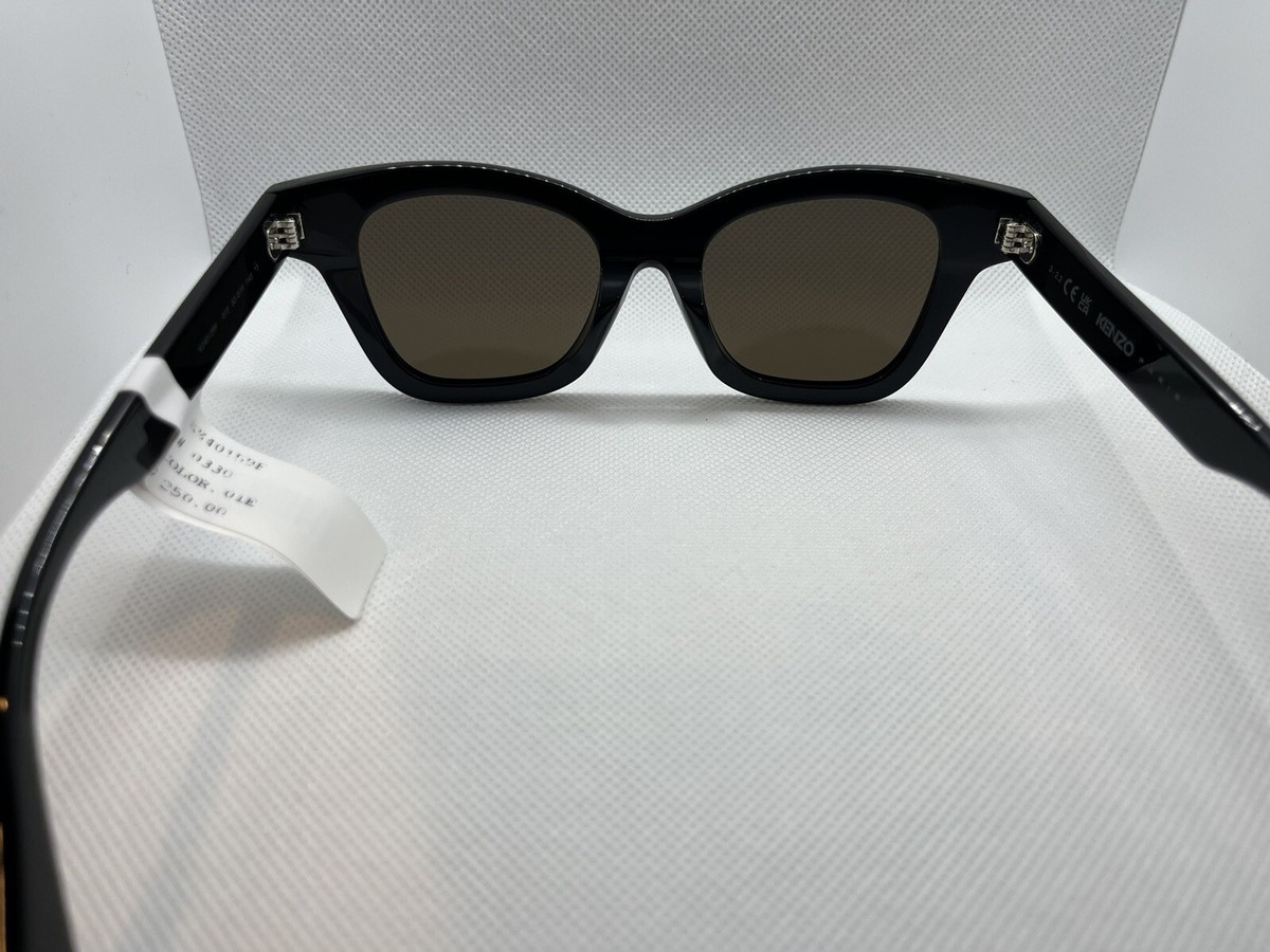 KENZO Paris AKA Cat Eye Sunglasses 50 - 19 - 145 Black MSRP $200