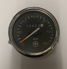 Conta Km Chilometri Vespa PX prima serie con Logo - scala 120 - Ghiera Cromata