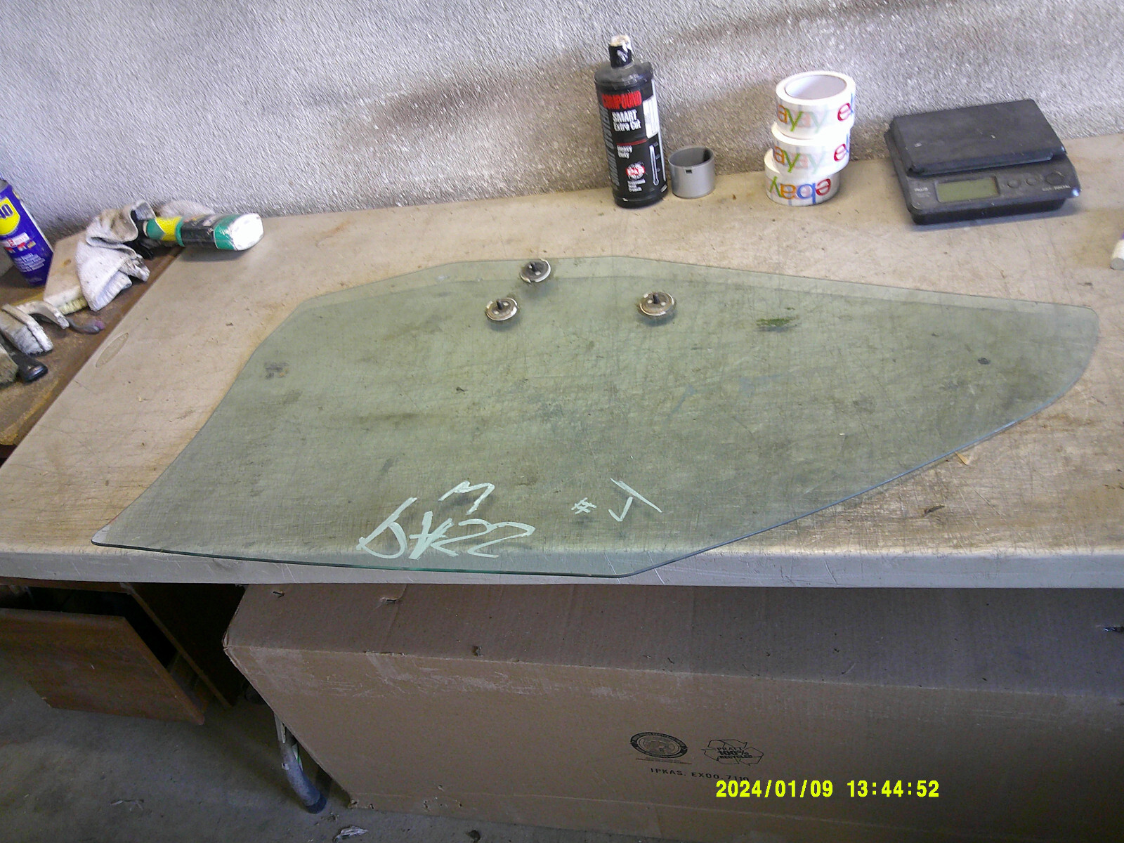 Passenger Door Glass #1 Chrysler Maserati TC 89 90 91