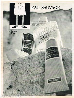 REKLAME WERBUNG 105 1968 WILDWASSER von DIOR von RENE GRUAU Seife After