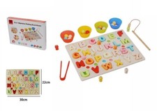 X Jeu De La Pêche Avec Lettres En Bois Jouet Éducatif Pour Enfants Dfh