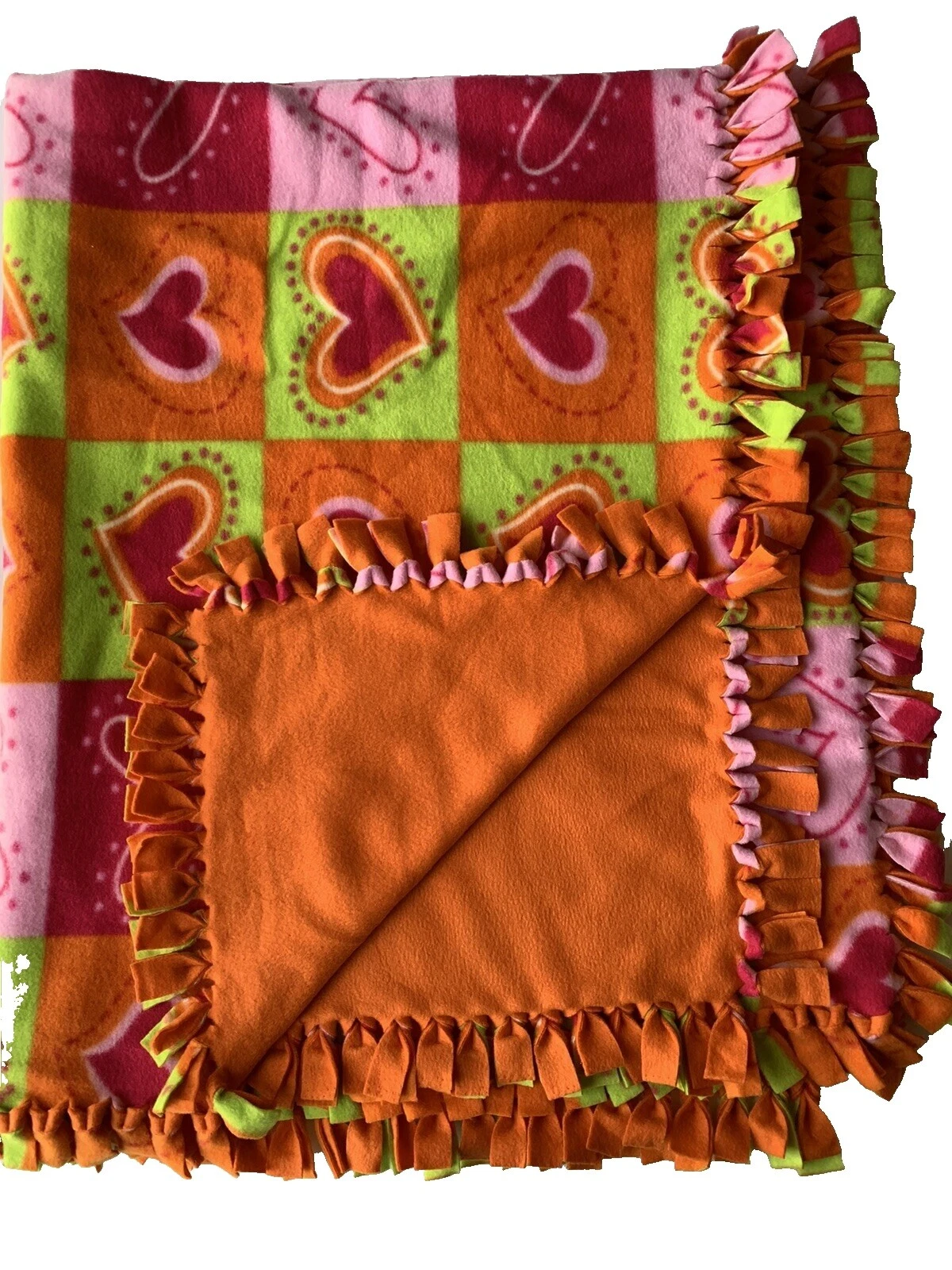 Cobijas y mantas Handmade Fleece Corazones