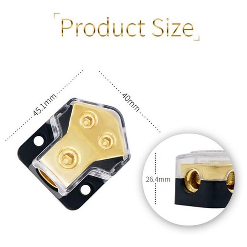 2 Way Power Distribution Block Power/Ground Splitter 0/4gauge AWG For Car Au;m' - Picture 9 of 9
