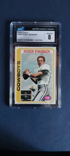 1978 Topps Football Roger Staubach #290 Dallas Cowboys HOF CGC 8 Just graded