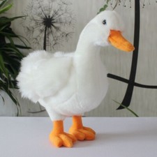 lovely simulation plush duck toy high quality white duck doll gift about 28x27cm