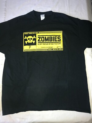 Rare PITTSBURGH PIRATES Infected Area ZOMBIES Outbreak Response Team Men's XL