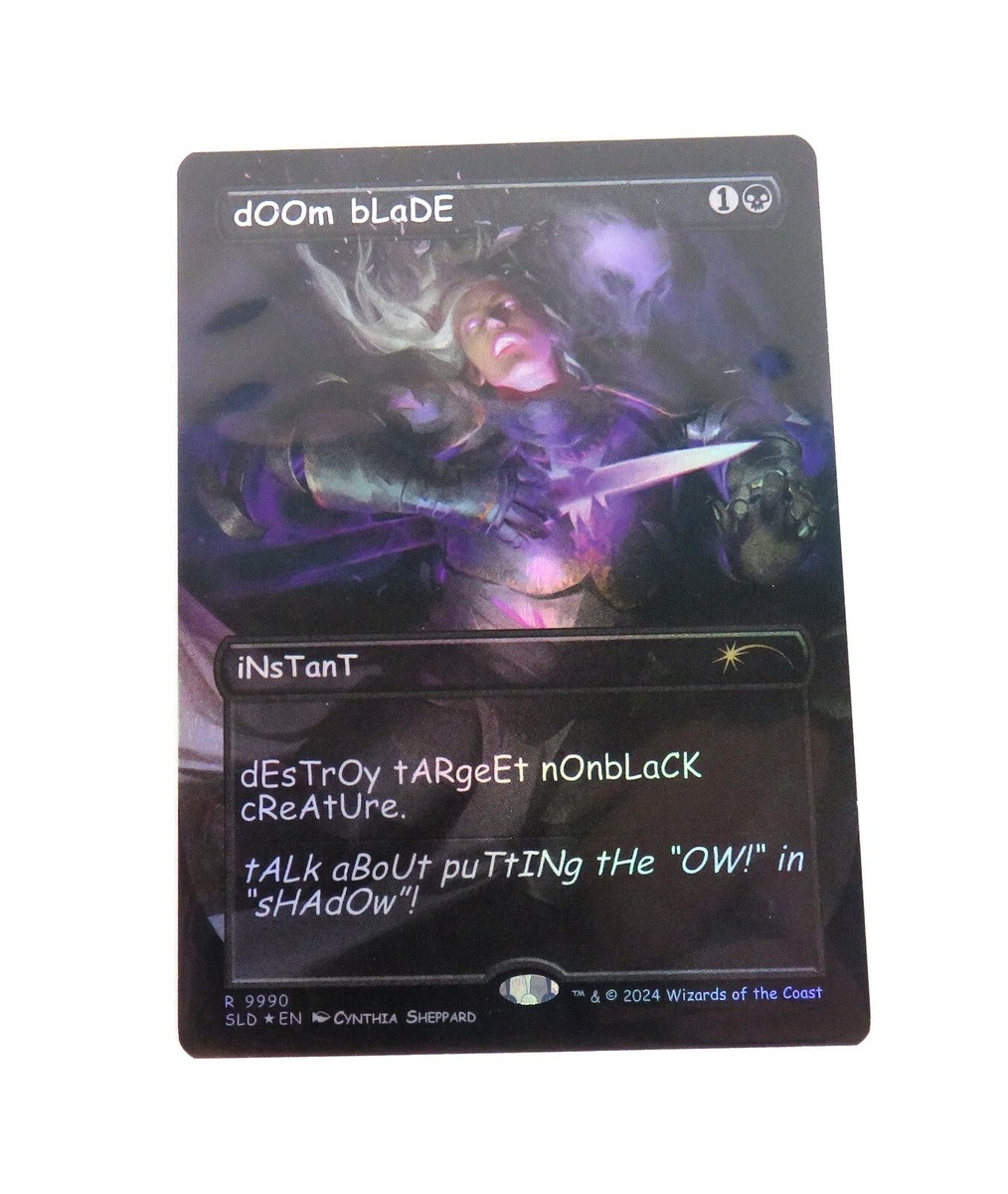 Doom Blade Secret Lair Rainbow Foil R 9990 NM - MTG Magic | eBay
