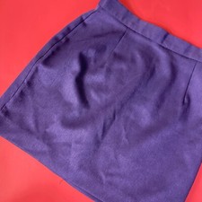 Vintage 80  s Solid Dark Purple Mini Pencil Skirt Size 11