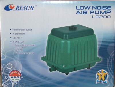 Resun LP200 Teichbelüfter Membranbelüfter Luftkompressor für Teich und Aquarium