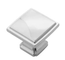 Lot of 10 Hickory Hardware P3240 Chrome Bridges 1-1/4" Square Cabinet Knob Pulls