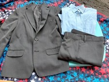 Van Heusen Black 3 Piece Suit Set Youth Size 10 Regular Summer Weight
