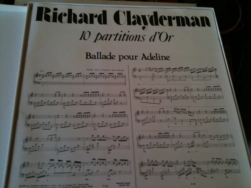 coffret 3 disques d or 10 partitions musicales richard clayderman - Photo 3/4
