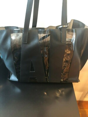 NEW AKRIS   A-K-R-I-S  BLACK TOTE HANDBAG BAG