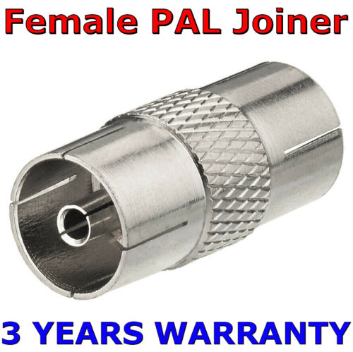 1-5 x PAL Female to PAL Female Socket Joiner Coaxial Cable TV Antenna Connector - Picture 2 of 10