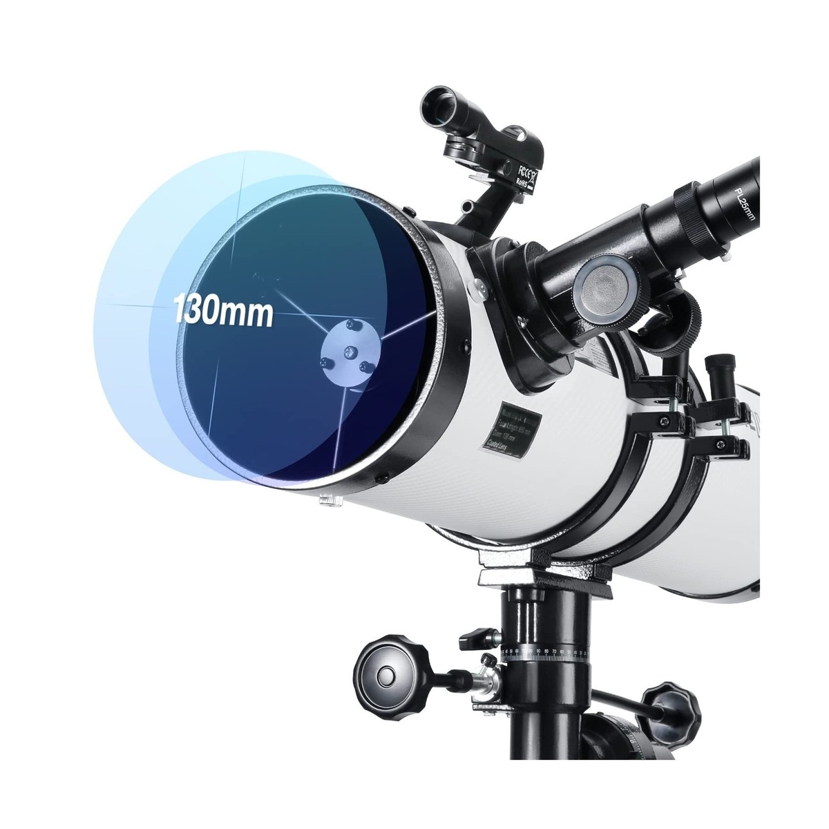 HEXEUM Telescope 130EQ Astronomical Reflector | Manual Equatorial