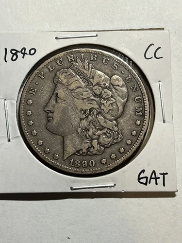 1890 CC Morgan Silver Dollar VF+/XF Better Date CC