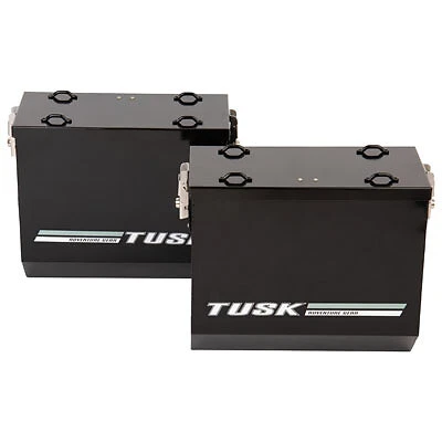 1 Pair Tusk Aluminum Panniers New Version 2 Large Black-74 litres - Picture 2 of 7