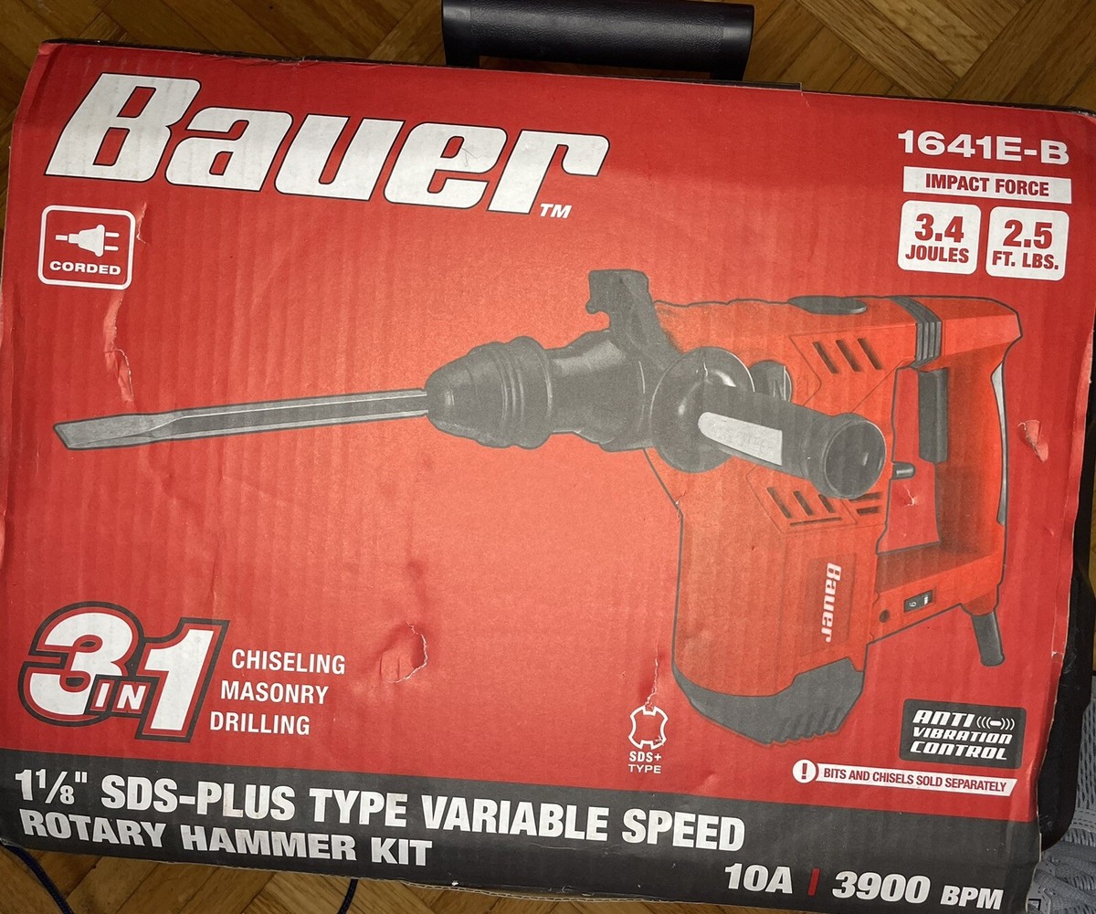 Harbor Freight Bauer Hammer Drill Kit Bauer 1641E-B Variable Speed - Main Image