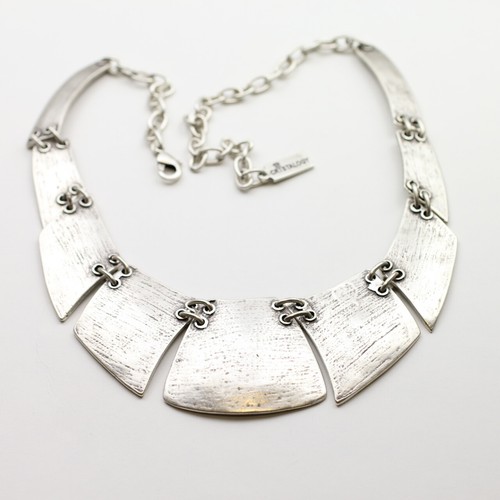 Gypsy Bohemian Kette Mittelalter Metall Schmuck Statement Antik Silber Look - Picture 4 of 12