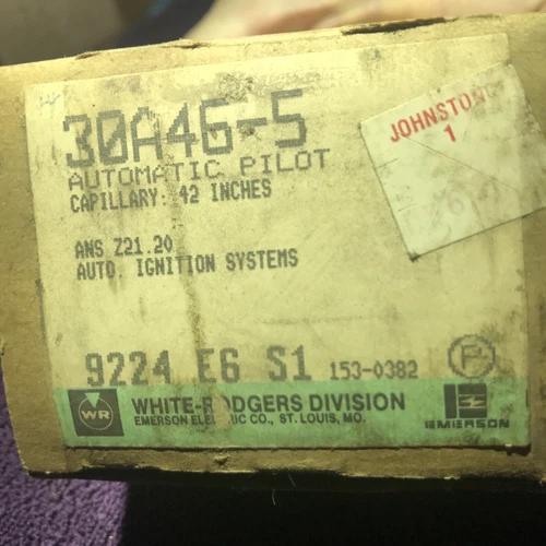White Rodgers Automatic Pilot Ignition System 42” 30a46-5