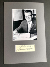 LARRY O'BRIEN NBA Commissioner signed index card cut signature passepartout 8x12