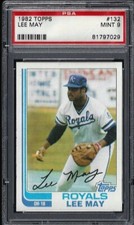 1982 Topps #132 Lee May Kansas City Royals PSA 9 Mint 81797029