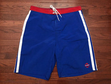2000 TOMMY HILFIGER BOARD SHORTS MENS XL BLUE RED SWIM TRUNKS BATHING SUIT v e