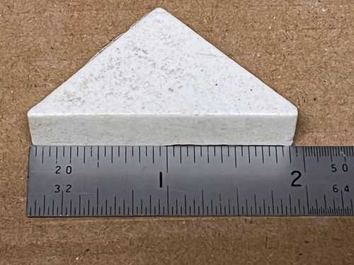 Antique Victorian Maw & Co 1.4” 1.9” White triangle Encaustic Floor Tile Reclaim - Picture 11 of 13