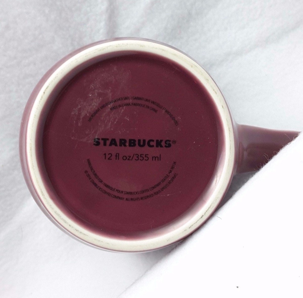 2 STARBUCKS Berry Purple Curves Swirl MUG CUP 12 Oz 2014 pRISTINE | eBay