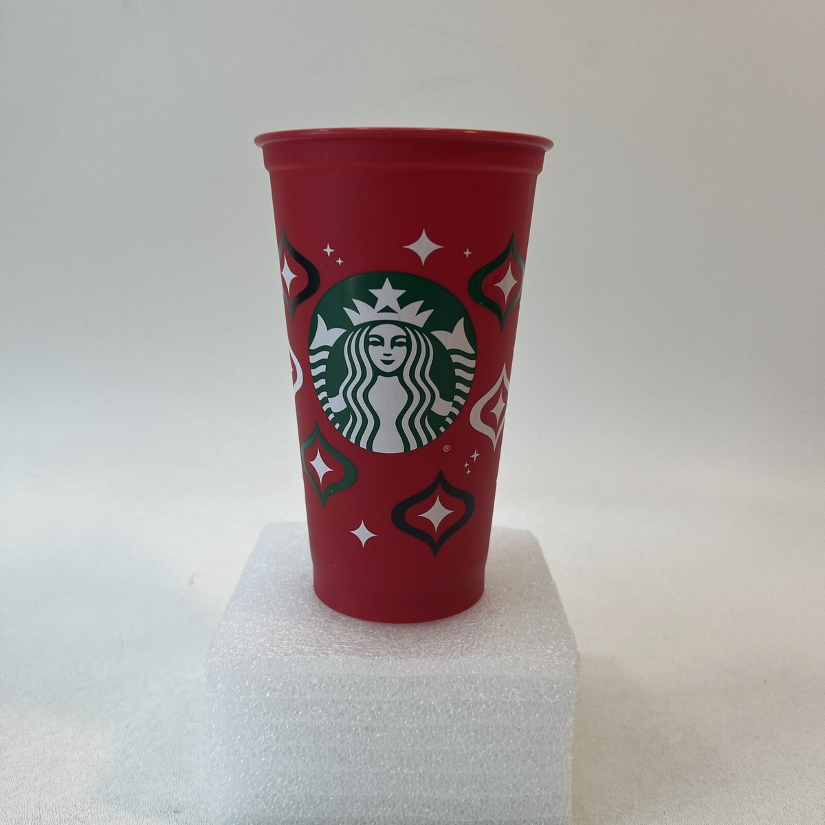 Starbucks 2021 Holiday Limited Red Plastic Reusable Cup 50 Years of Coffee  Joy