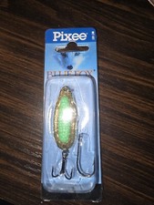 Blue Fox Pixee Fishing Spoon Egg-Sac Insert Salmon Trout Lure Vintage Green 1/4