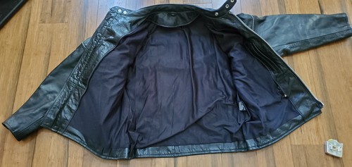 Motorcycle Hot Leathers Black Leather Jacket - Size 44 - see pics and descrip - Picture 3 of 11
