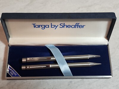 Vintage Sheaffer Pen And Pencil Stainless Steel White Dot