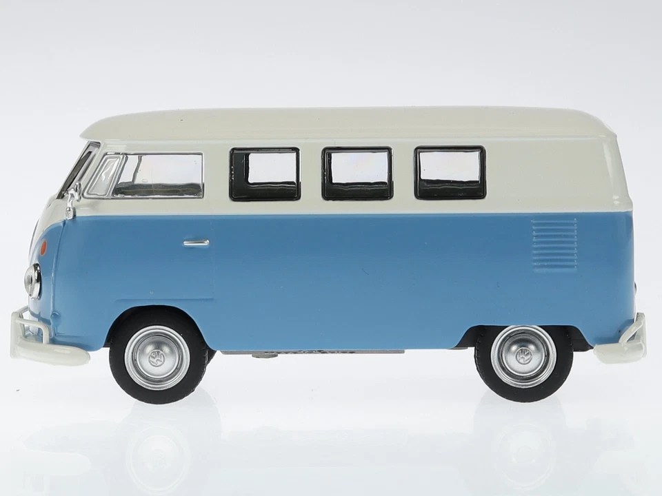 VW Volkswagen T1 Bus 1957 azul diecast modelo coche 7810001 en vitrina Atlas 1:43 Foto 2 de 4