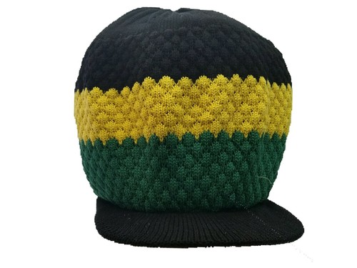 Rasta Hat Dreadlocks Tam Crown Jamaica Flag Dreads Slouchy Natty Cap Locks M/L  - Picture 5 of 8