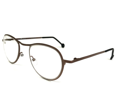 Vintage la Eyeworks Eyeglasses Frames SLICK 553 Brown Round Full Rim 43-20-125
