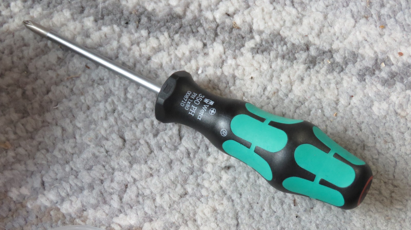WERA  SCREWDRIVER  PH1     80MM  PHILLIPS  350 PH Laser tip Soft grip