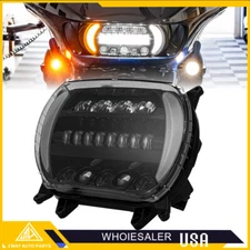 LED Projection Headlight Hi-low Beam Plug&play For Harley Road Glide 2015-2024