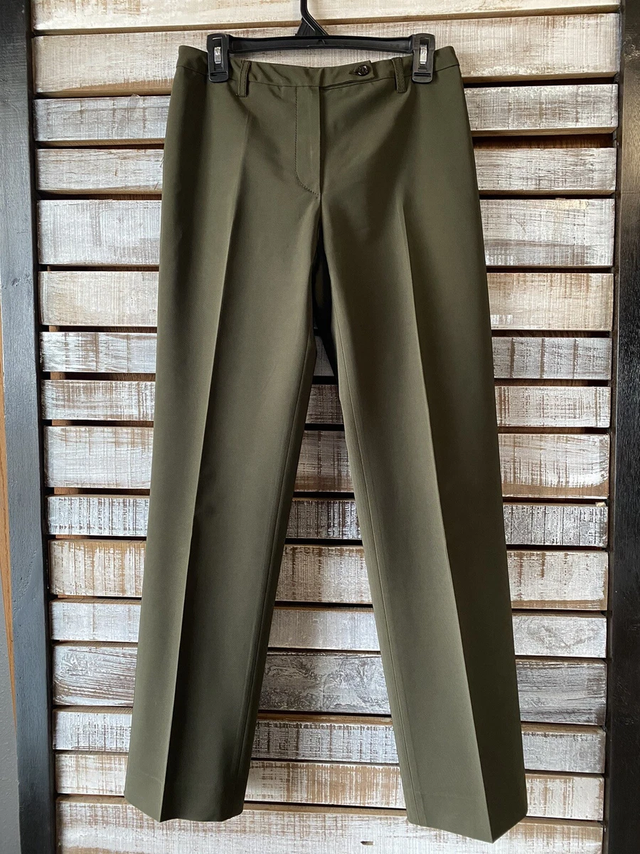 Vintage PRADA Sage Green 💚 Brown Trousers Slacks Futuristic Fabric? EU It 44
