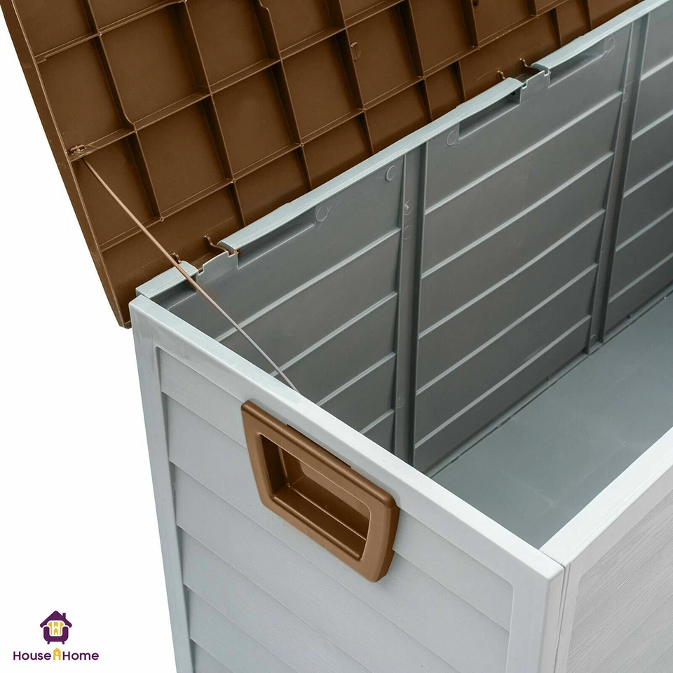 Outdoor Garden Storage Chest Cushion Box Waterproof 290L Waterproof Chest Shed - Image 3 of 4